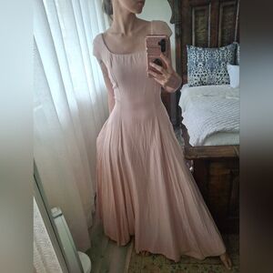 Jessica McClintock Pink Sleeveless Mock Neck Gown for Weddings
